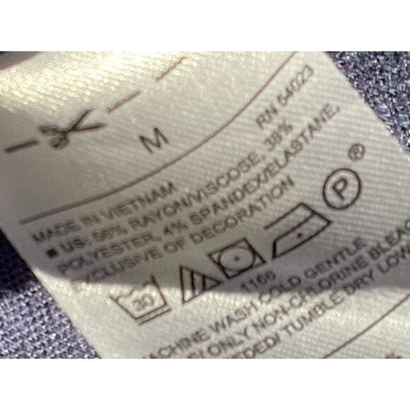 Banana Republic Women's Herringbone Button Front Blazer Jacket Blue Size Medium - Picture 8 of 9